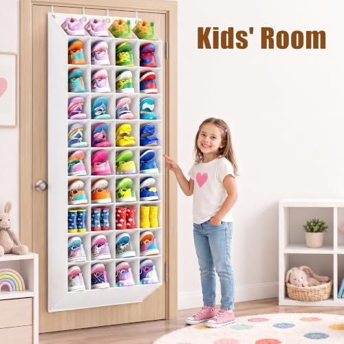 30-40 Pairs Over the Door Shoe Organizer, 10-Tier Door Shoes Rack