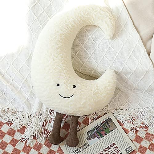 Moon Star Sun Pillow Sofa Cushion | Decorative Lumbar Support Pillow | Soft Plush Decorative Pillow (15inches, Moon)