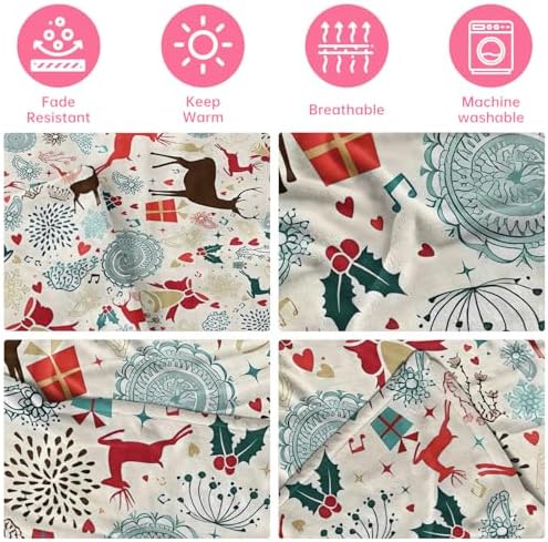 TEHALK Christmas Blankets and Throws for Adults/Women/Boys/Kids, Holiday Fleece Throw Blanket for Couch/Sofa, Holiday Decor, Christmas Decorations/Gifts 40"x 60"