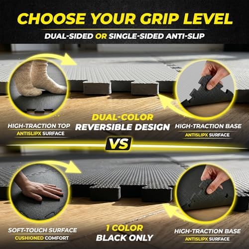 bemaxx Gym Mats Set - EVA Interlocking Foam Floor Tiles Workout Mat Puzzle