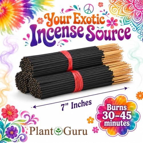 Japanese Cherry Blossom Exotic Incense Sticks 7 Inch - Bulk 1 Bundle 85 to 100 Sticks - Natural 7" Long Lasting Aroma that Burns for 30 to 45 Minutes.