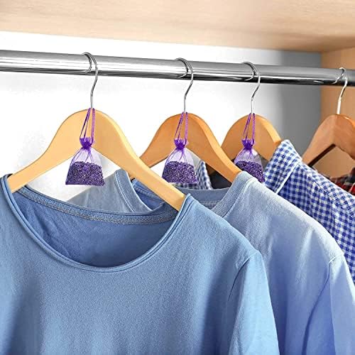 Lavande Sur Terre French Lavender Sachets for Drawers and Closets Fresh Scents, Set of 24, Home Fragrance Sachet for Wardrobes Closets, Purple, LV-C-24-1