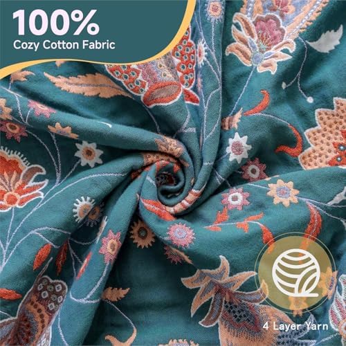 Floral Twin Fall Throw Blanket, White, 60"x80"
