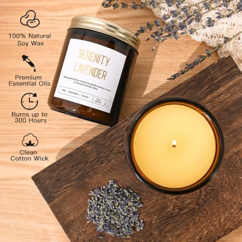 Scented Soy Candle Set - 6-Pack Candles for Home, Up to 300-Hour Burn