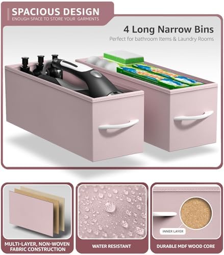 Sorbus 4-Drawer Narrow Dresser for Bedroom (Pink)