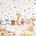 Tanlaby Animal Wall Decals Cartoon Jungle Forest Animals Wall Stickers