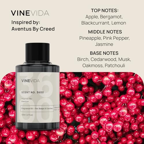 VINEVIDA Prime Reed Diffuser for Home & Bathroom | Long-Lasting Scent Sticks Set | Oil Stick Diffuser | Bathroom Scent - Room Fragrance No. 3600 - Inspired by: Aventus