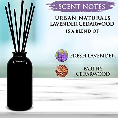 Urban Naturals Reed Diffuser Set, Lavender Cedarwood - Bathroom Shelf Décor