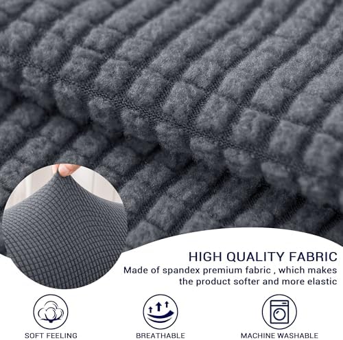 SUBRTEX Stretch Couch Arm Covers Set of 2, Non-Slip Sofa Armrest Slipcovers