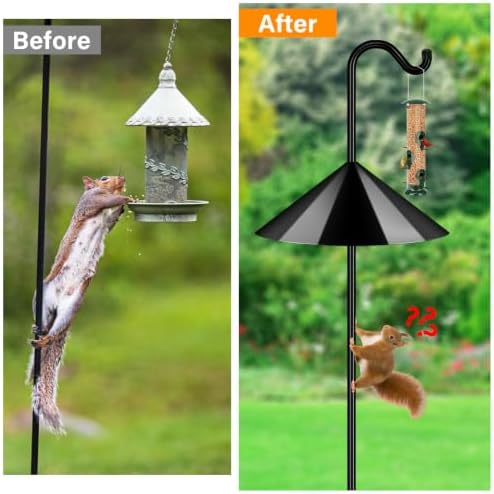 FEED GARDEN 108’’ Bird Feeder Pole Squirrel Proof 1 Pack, Shepherds Hook