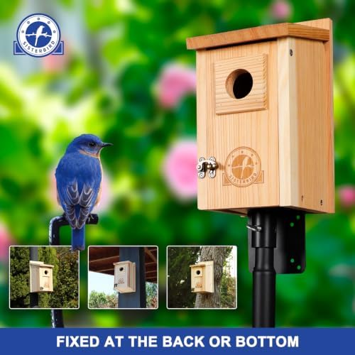SISTERBIRD 2 Pack Blue Bird Houses for Outdoors, Warming Gifts Bird House