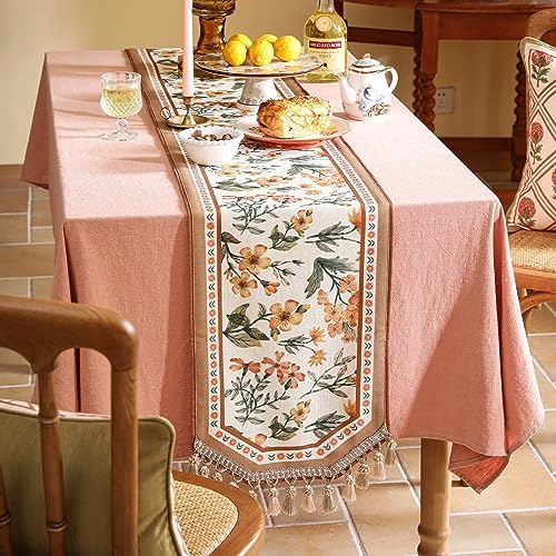 bilin gaier Designer Elegant French Vintage Table Runner,87"x12"