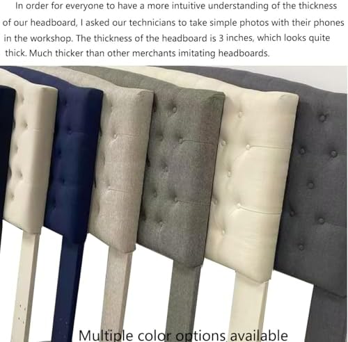 24KF Upholstered Tufted Button Velvet Headboard,Comfortable Fashional Headboard King/CA King Size,Gray