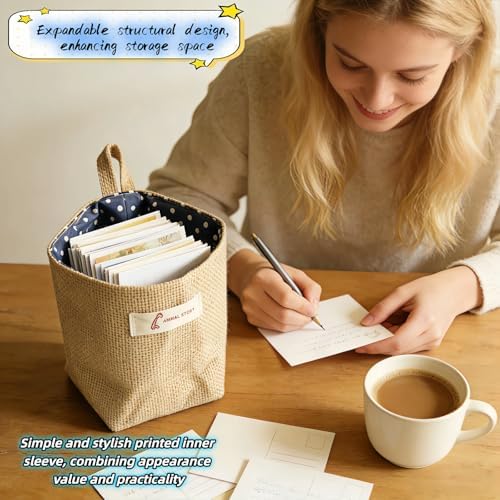 Machine Washable Hemp Cotton Hanging Organizer for Door, Wall & Bedside. Space Saving Storage Pockets, Heavy Duty 15lb Anti-Slip Design for Home & Office (Blue dot)