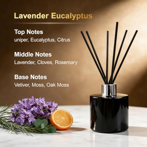 Reed Diffuser Set,Lavender Eucalyptus Fragrance Diffuser