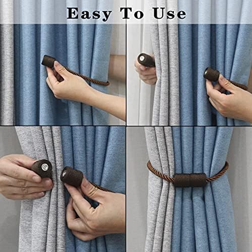 Magnetic Curtain Tiebacks Holdbacks Decorative Tie Backs for Windows Porlau