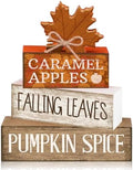 Moucuny 4 Pcs Fall Decor Wooden Maple Leaf Decoration Thanksgiving Decor