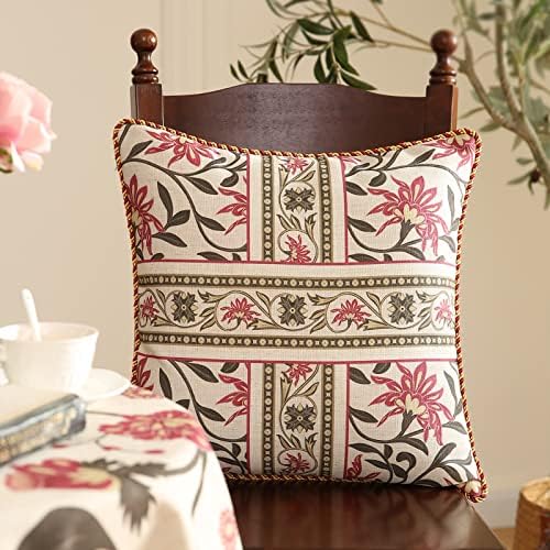 patdrea Designer Vintage French Throw Pillow Cover,18"x18"