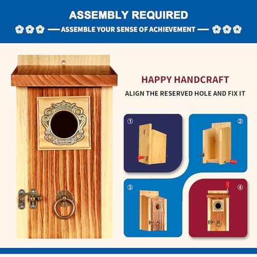 SISTERBIRD 2 Pack Premium Bird House, Warming Gifts Bird Houses for Outside