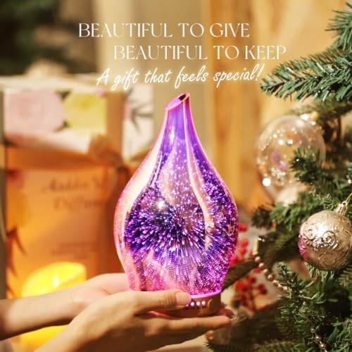 Porseme Essential Oil Diffuser 150ml Handmade Glass Diffuser 6H Runtime