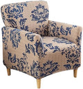 Accent Chair Covers with Arms Stretch Mid Century Modern Accent Chair Slipcovers 1-Piece Printed Banquet Arm Chair Cover Couch Sofa Covers Protector for Living Room Office Hotel #7