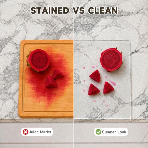 SWSKR Clear Acrylic Cutting Board with Counter Lip,1pcs Clear - 17''x13''