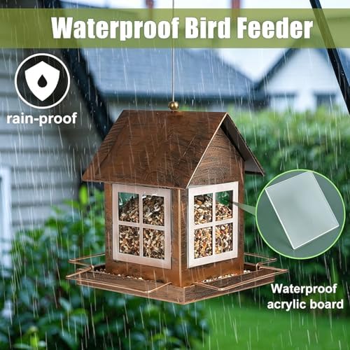 Bird Feeder, Waterproof Bird Feeders for Outdoor Hanging