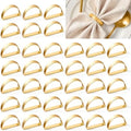 APTWOW Gold Napkin Rings Set of 200, Thanksgiving Christmas Table Decor
