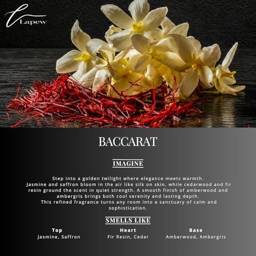 Lapew Baccarat Waterless Diffuser Oil | Fragrance Oil for Nebulizer & Cold Air Diffusers | Scented Home Oil | 0.34 fl oz