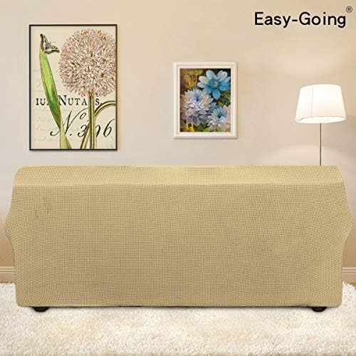 Easy-Going Stretch Oversized Sofa Couch Slipcover Washable Beige