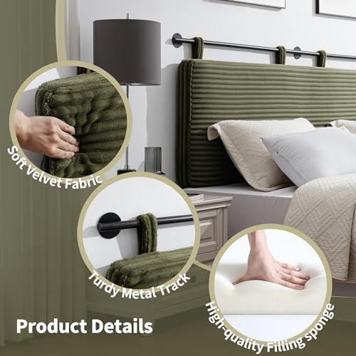 UEV Queen Headboard Only, Wall Mounted Hanging Upholstered Bed Head Board