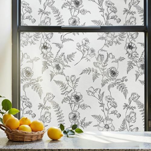 ADD.HERES Window Privacy Film, Glass Decorative Static Cling, 17.5" x 78.7"