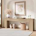 Epecoya 94.5 Inch Extra Long Console Table, Light Oak