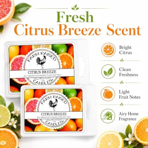 Citrus Breeze Soy Wax Melts, 2 Pack