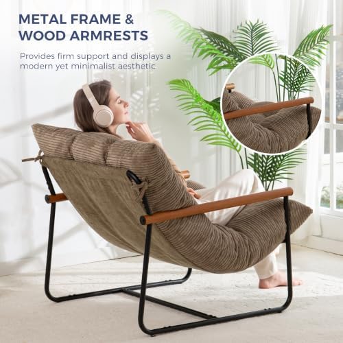 MAXYOYO Modern Accent Chair, Comfy Living Room Chair with Metal Frame