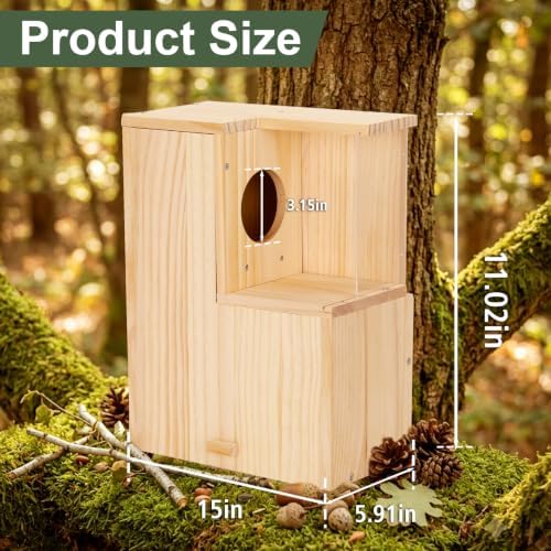 Squirrel Houses with Acrylic Observation Window,Squirrel Boxes for Backyard