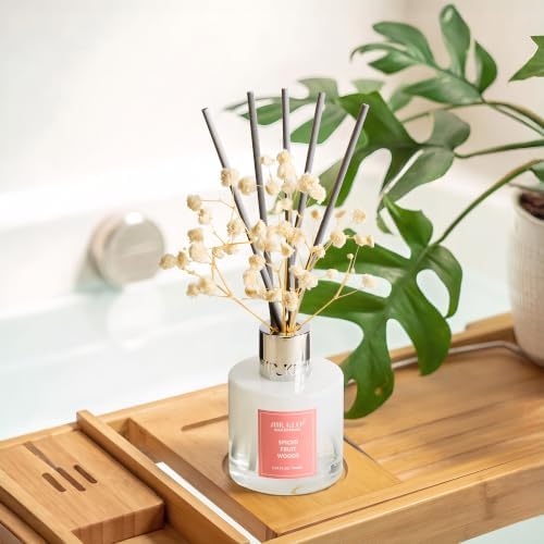 Airkeep Reed Diffuser Set,3.38 fl oz (100 ml) - Spiced Fruit Woods Oil Diffusers with 8 Reed Sticks, Home Fragrance Reed Diffuser for Bathroom Shelf Decor
