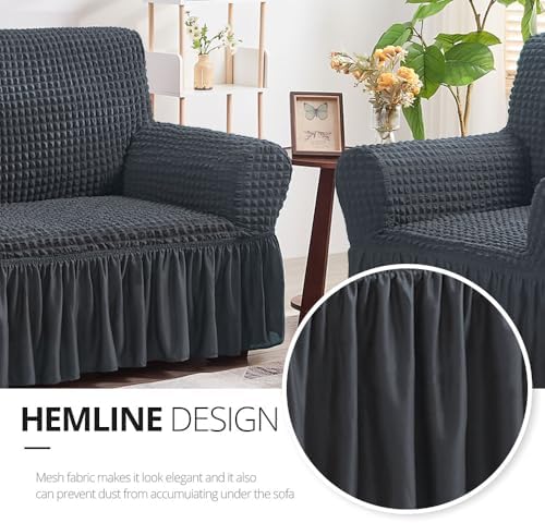 NICEEC Loveseat Covers Washable Love Seat Couch Covers Slipcover with Skirt