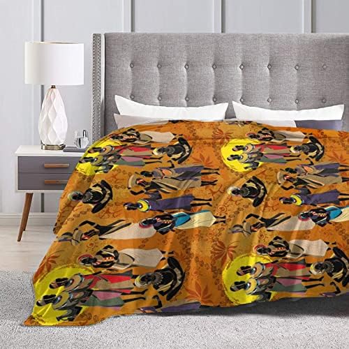 Black Women Fleece Throw Blanket Ultra Soft Cozy Ethnic African American Decorative Flannel Blanket for Home Bed Couch Chair Travel 80x60in