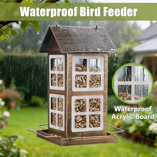Bird Feeder, Waterproof Bird Feeders for Outdoor Hanging