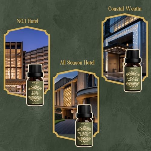 Soulorigin Hotel Diffuser Oils Gift Set, Hotel Collection Fragrance Oil, Luxury Scent Essential Oils Set for Diffuser Home, Inspired by The Four Season and More Scents, Gift for Women and Men