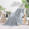 Monbix Twin Blanket for Couch-Room Decor Fuzzy Fleece Flannel Bed Blankets