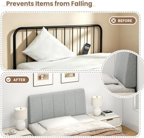 Twin Size Headboard Only-No Assembly Required, Light Gray
