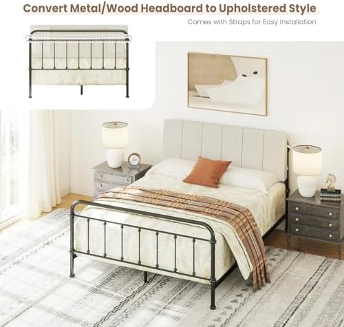 Full Size Headboard Only-No Assembly Required, Beige