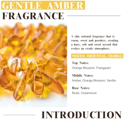 EUQEE Gentle Amber Fragrance Oil for Diffuser 2.02 Fl oz/ 60ml