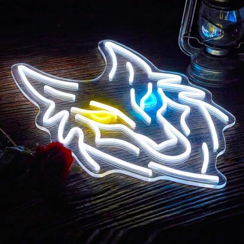 Wolf Neon Sign, Dimmable LED Wolf Wall Decor with Memory Dimmer