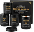 Yinuo Candle Gift Candles for Men, 4-Pack 36 oz Scented Candles