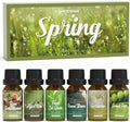 ARVIDSSON Spring Essential Oils Set, Natural Fragrance Oil for Diffuser - After Rain, Ocean Breeze, Fresh Cut Grass, Gardenia, Sweet Pea, Rose Sandalwood, Spring Scented Oil Gift Set