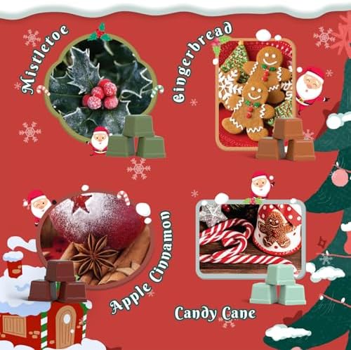 ARVIDSSON Christmas Scented Wax Melts, Holiday Soy Wax Cubes for Wax Warmer