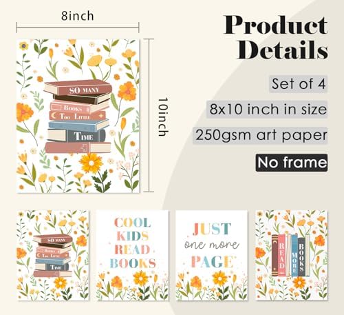 ULEGIE Reading Posters for Classroom Corner Decor, Kids Reading Corner